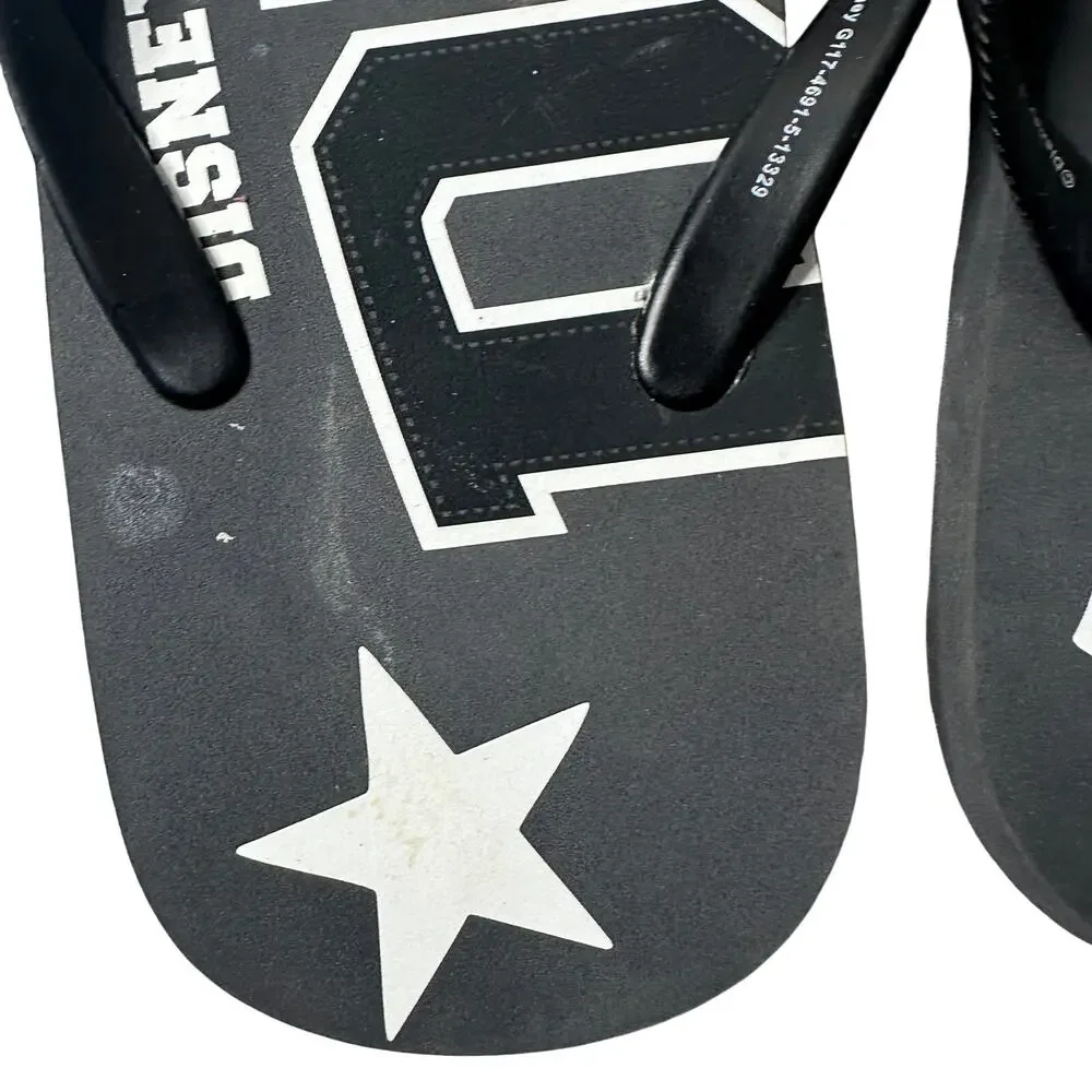 Disneyland Resort DLR 55 Mickey Mouse Flip Flops Black Men’s Size 11